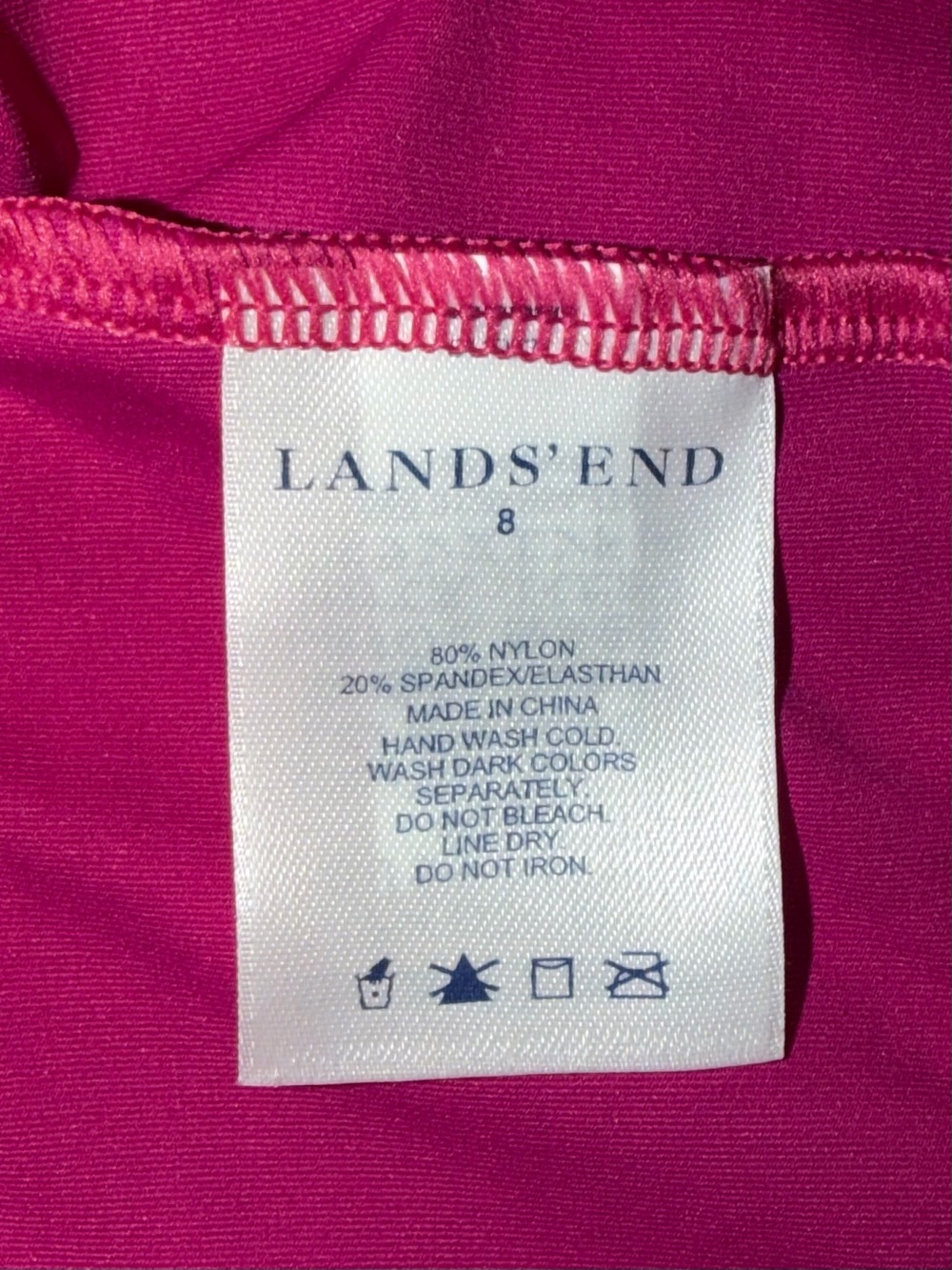 NWOT Lands’ End Raspberry Sweetheart Neckline Tankini Top - Picture 3 of 6